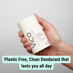 Coconut & Vanilla Natural deodorant plastic free Ireland hand long lasting