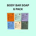 Natural Body Bar Soap 6 Pack Bundle