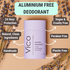 Vico Lavender plastic free natural deodorant Ireland