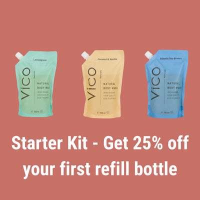 Natural body wash Irish Starter Kit Pouch