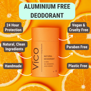 Vico plastic free Natural Deodorant Orange Blossom Ireland