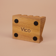 Vico Teak Body Bar Soap Dish bottom logo Ireland